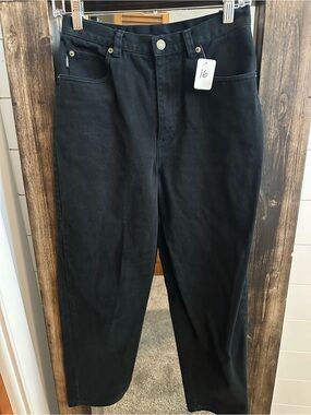 Lauren Ralph Lauren Petite Black Straight Leg Jeans Women’s 8P Cotton Stretch